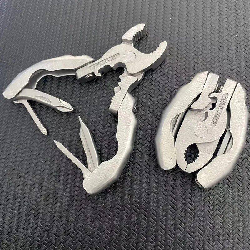 

Swiss Technology Stainless Steel Multifunctional EDC Outdoor Gadgets Mini Folding Pliers Pocket Keychain Tools