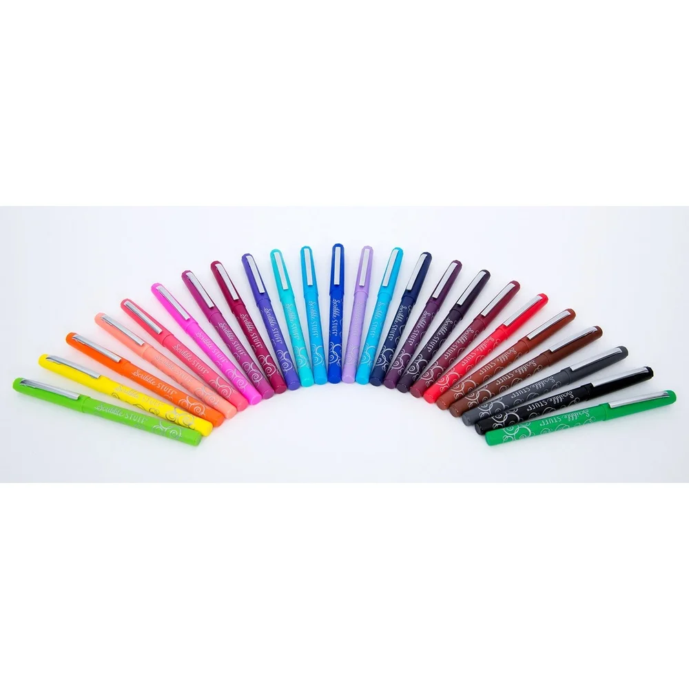 

24 Pack Medium Point Felt Pens Assorted Colors Quick Drying Ink Drawing Coloring Doodling Art Supplies Office School