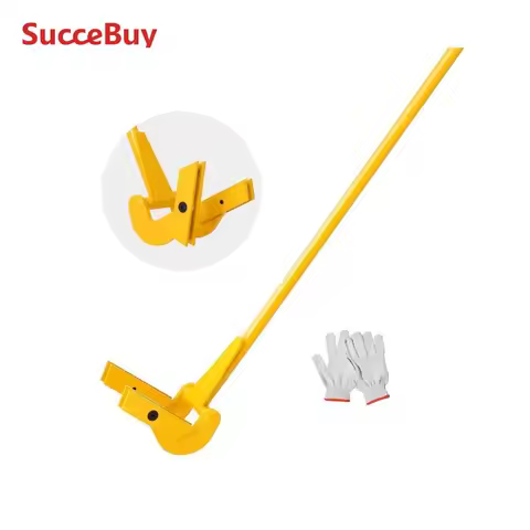 SucceBuy Pallet Pry Bar Buster Carbon Steel Heavy Duty Deck Wrecker Demolition Wood Pallet Tool Breaker Efficient Board Removal