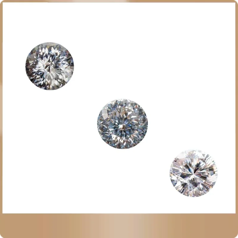 Moissanite Round Shape D Color VVS1 Multiple Cutting Options Available Wholesale for DIY Charms Jewelry Making Certificate