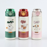 380mL Graffiti Straw Thermos Cup 316L Stainless Steel Thermal mug Vacuum Flask Water Bottle Portable Keep Warm & Cool Coffee Mug