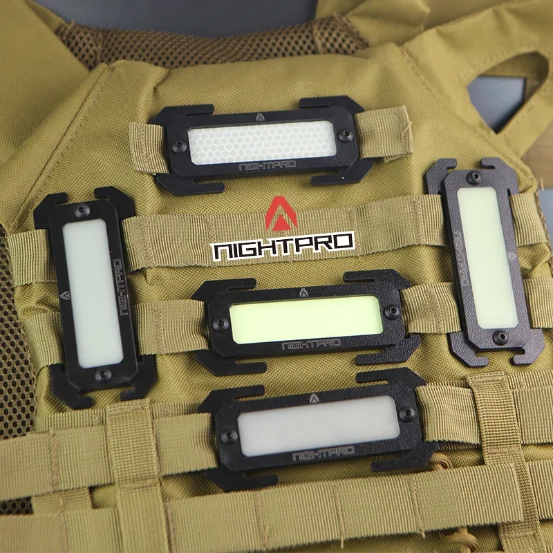 Luminous + Reflective Tactical Backpack Molle Webbed Decorative Clip Function Pack Accessories Refit