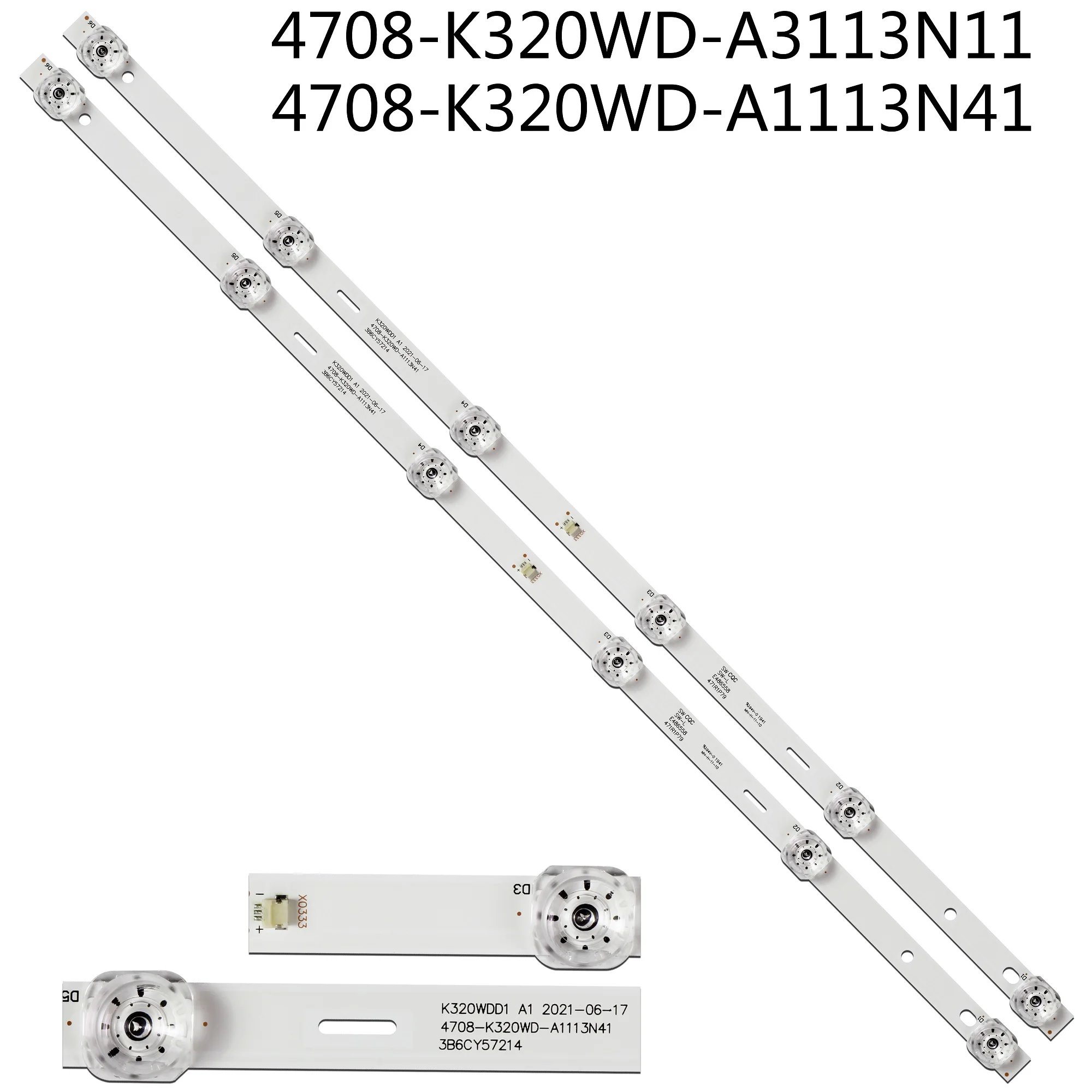 1/10/20kits LED Strip 32M3080/60S Al32ASHD LC320DXY(SL)(A2) S32HD22B 32LK540BPLA 32WE965 32DS7700 TF-LED32S91T2S 32LHA69K SL32H