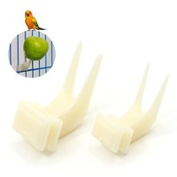 Pet Product Plastic Fruit Fork For Bird Parrot Macaw Feeder Accessories