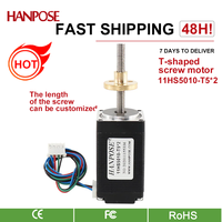 11HS5010-T5*2  1.0A 0.17N.m nema11 screw stepper motor length 200mm 300 mm for 3D printer accessories