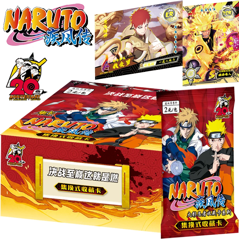 

Wholesale NARUTO Collection Cards Hot Blooded Adventure Ninja Uchiha Sasuke Hatake Kakashi Anime Character Cards Kid Hobby Gift