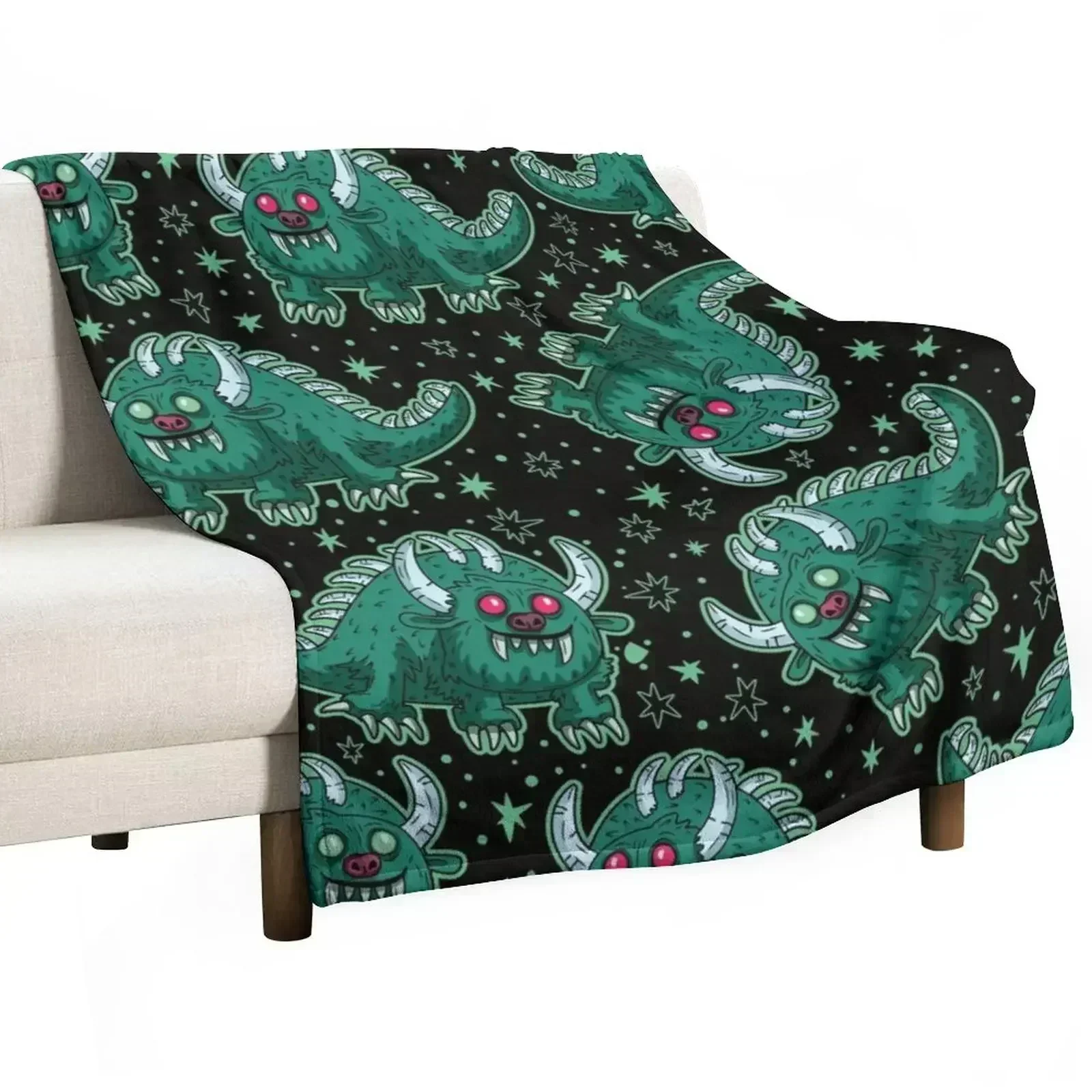 

Hodag Cryptid Black Throw Blanket Sofa Warm Blankets