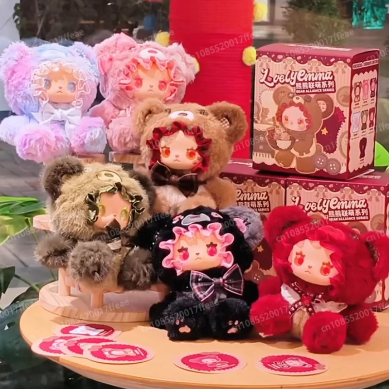 

Милая плюшевая игрушка-медвежонок Эмма из серии Alliance: коллекционная виниловая фигурка в закрытой коробке, игрушка-подвеска, мультяшный декор, подарок для девочки