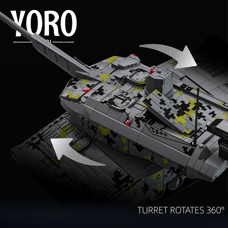 NEW Main Battle Tank Building Blocks Children Toys KF51 Armored Cars Army MOC Bricks Sets WW2 Military Panzer Model Adult Gifts
