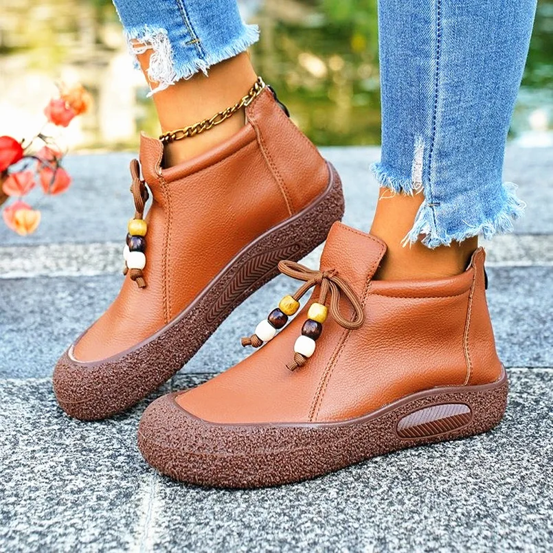 

Plus Size Shoes for Women 35-43 Autumn Winter Fashion Women Flats Round Toe Comfortable Non-slip Platform Wedges Sneakers 2026