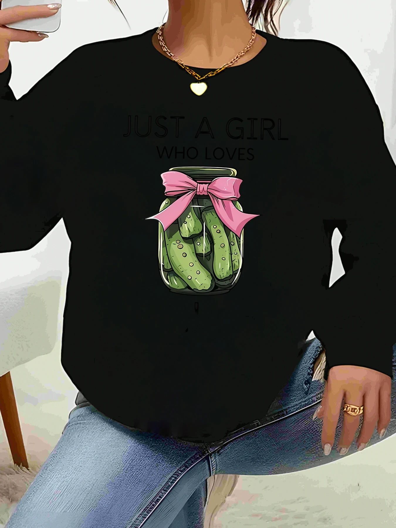 

Футболка с длинными рукавами и принтом «Просто девушка, которая любит», повседневный женский топ на каждый день