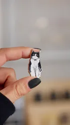 Tuxedo Cat Enamel Pin