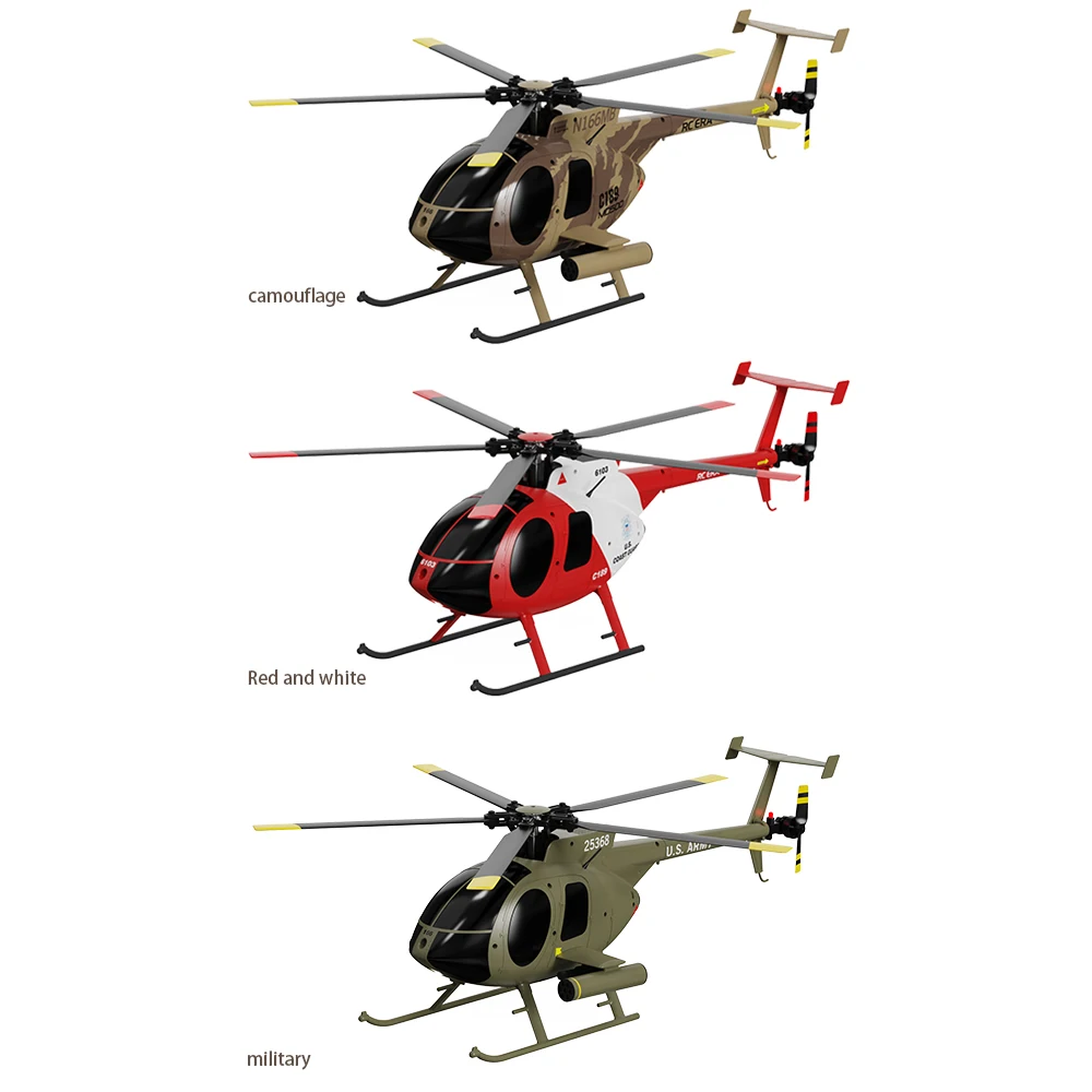 RC ERA C189 (MD500) 4CH Helicóptero 1/28 15min Voo Giroscópio de 6 eixos Dual Brushless Fluxo óptico Posicionamento Avião de controle remoto