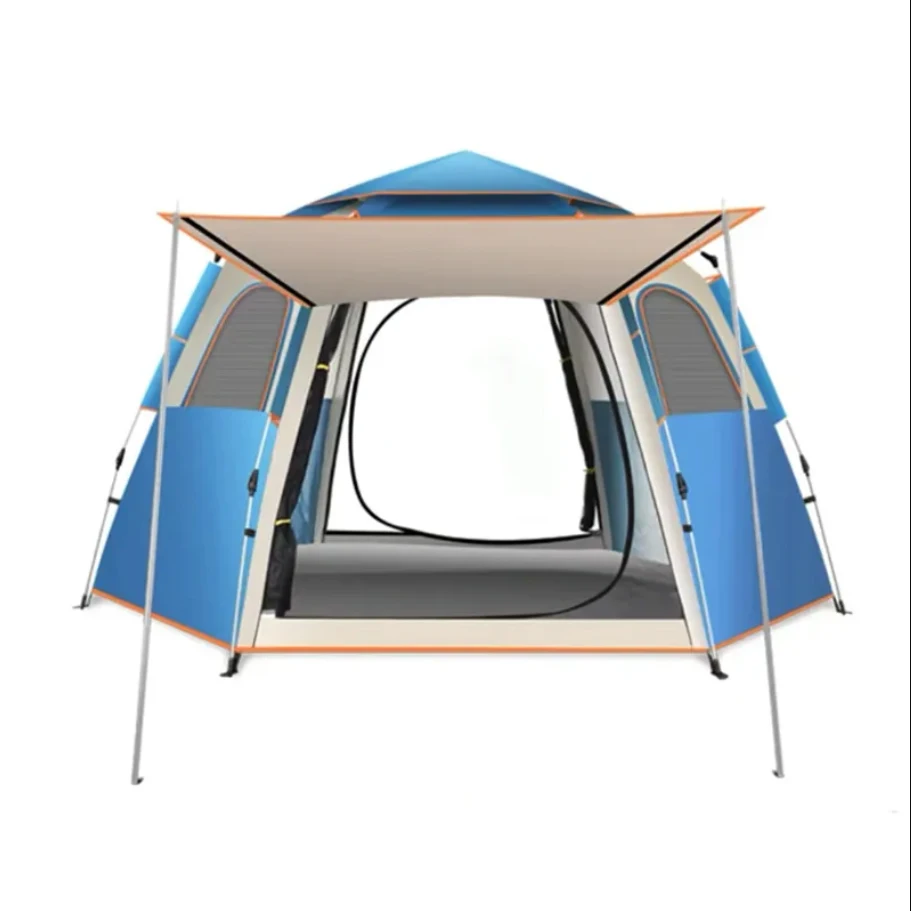 Pop Up Outdoor Trade Privecy Automatische Portable Custom Easy Mosquito Screen Mesh Hexagon Automatic Design Fold Camp Suit Tent