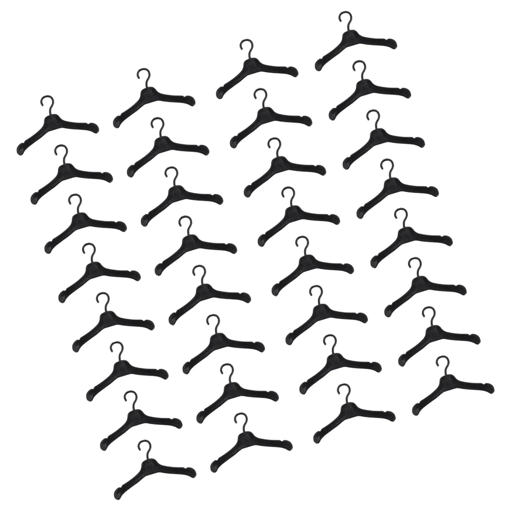 

100pcs Miniature Hangers Portable Dollhouse Wardrobe Accessories Safe Design Clothes Organizer Plastic Toys Gifts
