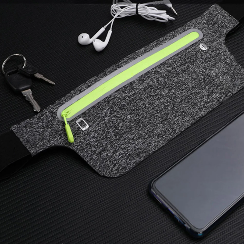 1Pcs Running Phone Bag Waterproof Nylon Waist Bag Reflective Strip Outdoor Belt Pack Portable Storage for Jogging Cycling Hiking