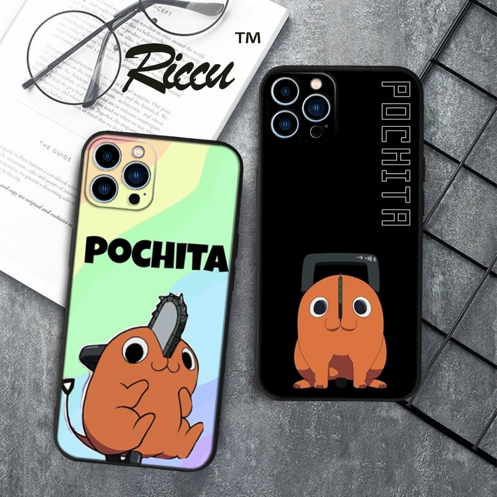 

Pochita Chainsaw Man Phone Case FOR IPhone 17 16 15 14 11 12 Pro 15 Plus 17 Pro MAX MINI air Samsung S25 S24 Black Covers