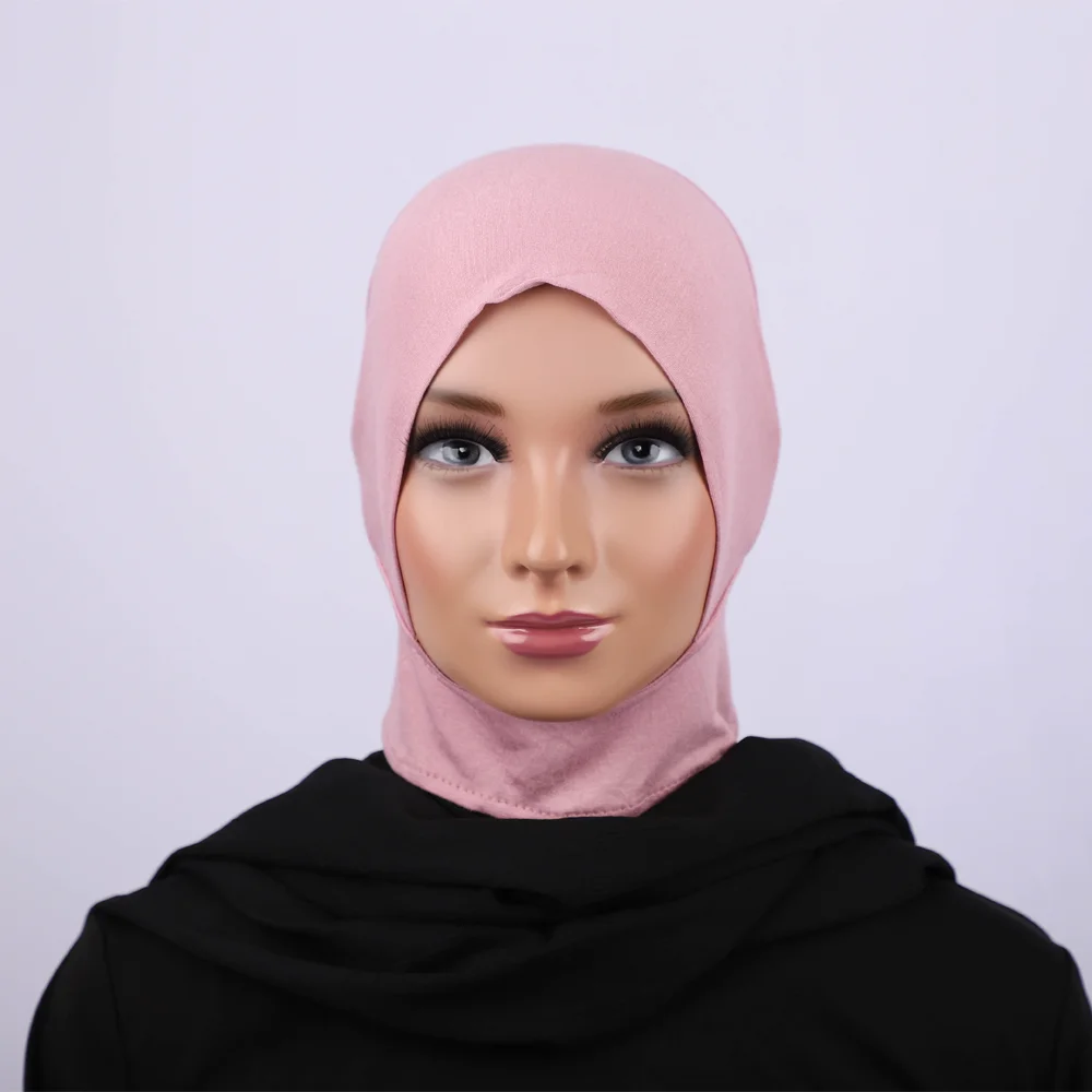 RIMAIRE Pure Color Modal Muslim Hijabs for Women Instant Jersy Inner Hijab Elastic and Smooth Islamic Turban Headscarf