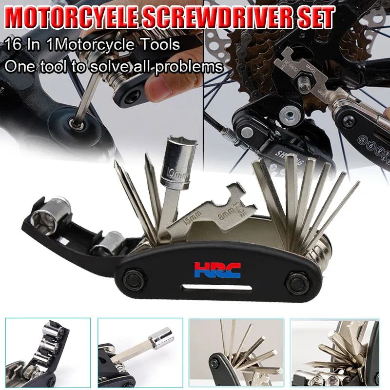 

For HONDA HRC CBR600RR CBR1000RR CBR1100XX CBR893RR CBR900RR HRC Accessories Scooter Multifunction Tool Repair Screwdriver Set