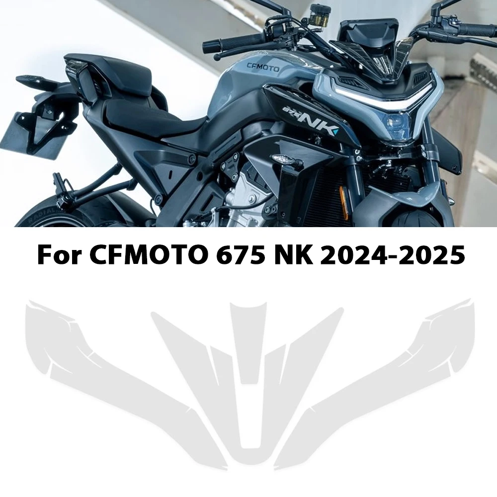 

675 NK PPF ТПУ Невидимая защитная пленка для CFMOTO 675NK 2024-2025 Аксессуары для мотоциклов Комплект кузова Прозрачный защитный обтекатель