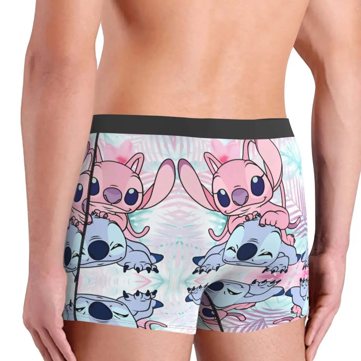 Stitch การ์ตูน MINISO ออกแบบชุดชั้นใน Boxershorts คุณภาพสูงกางเกงในชายกางเกงขาสั้นสบายกางเกงของขวัญวันเกิด