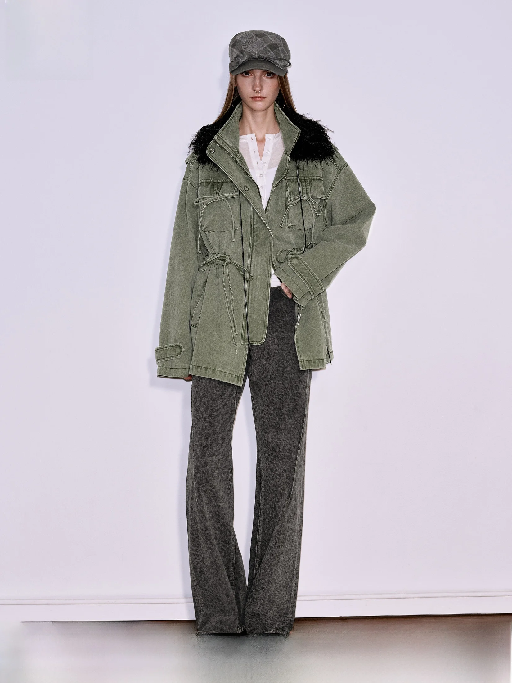 

Винтажная женская хлопковая удлиненная куртка-ветровка Waed в стиле ретро для весны