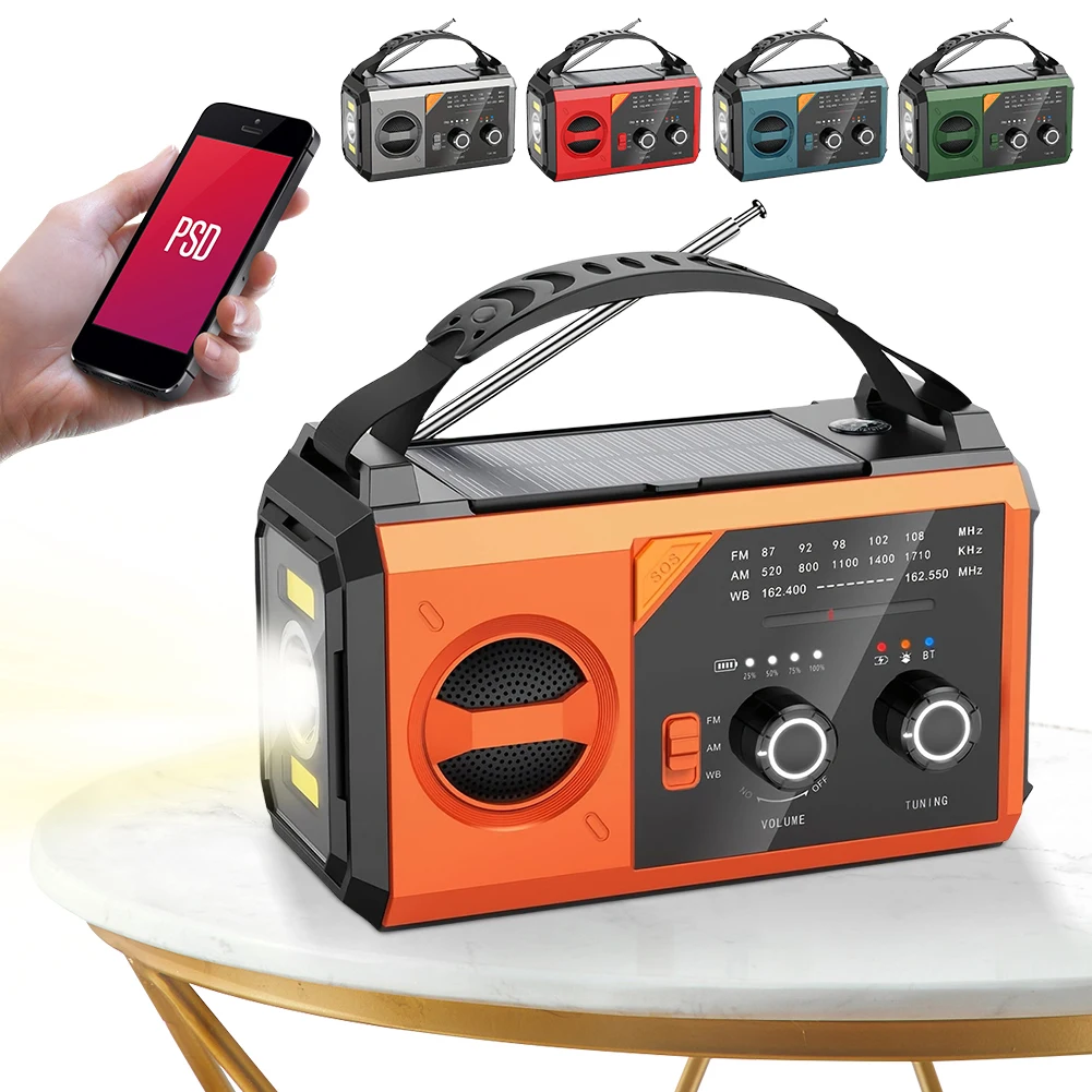 

20000mAh Solar Hand Crank Emergency Radio SOS Alarm AM FM NOAA Emergency Crank Weather Radio Rechargeable Battery for Emergency