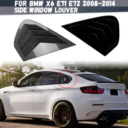 For BMW X6 E71 E72 2008 2009 2010 2011 2012 2013 2014 Rear Window Shutter Side Vent Louvers Cover Sticker Car Styling