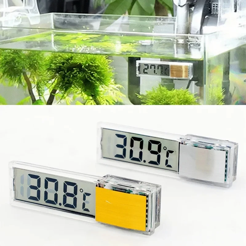 1/2/3/4pcs Aquarium Thermometer Electronic Digital Fish Tank Temperature Measurement Fish Tank Temp Meter Aquarium Accessories