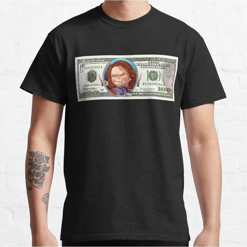 Chucky Child's Play Graphic T-Shirt Killer Doll Unisex Tee 0126 Cotton Short Sleeve Cult Slasher Horror Halloween Casual Tops