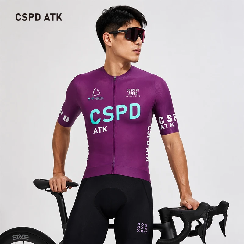

CSPD ATK cycling clothing men's road cycling jersey summer lightweight high elasticity cycling jersey MTB cycling jersey