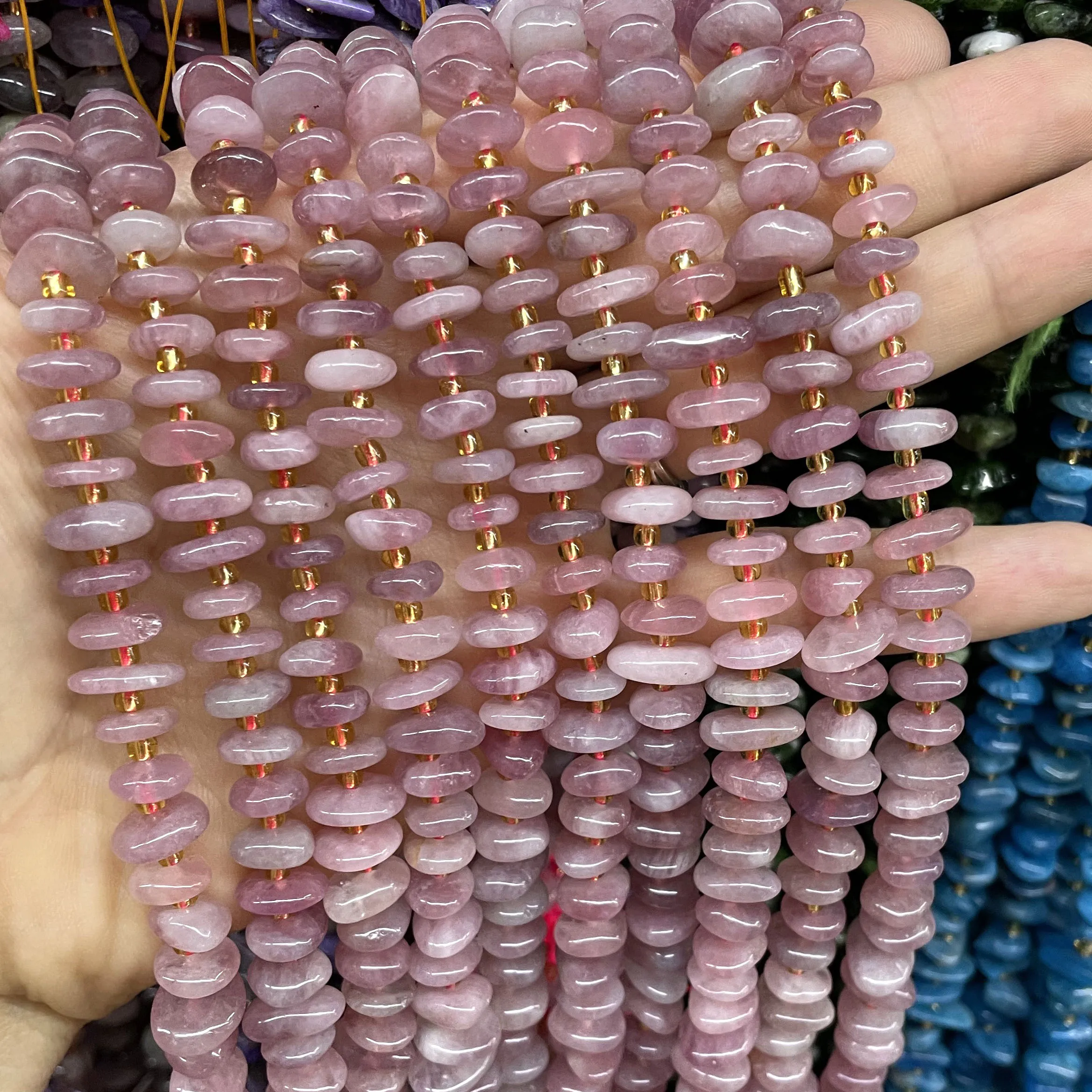 8-12MM Natural Stone Irregular Blue Larimar Loose Spacer For Jewelry Making DIY Bracelet Necklace Materials Accessories view 6
