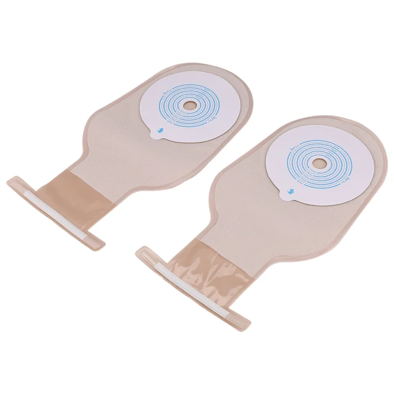 Sacos de ostomia pork, malotes drenáveis de uma peça para colostomia, ileostomia, cuidados com a estoma, 20-60mm, válvula de drenagem econômica, sacos de colostomia