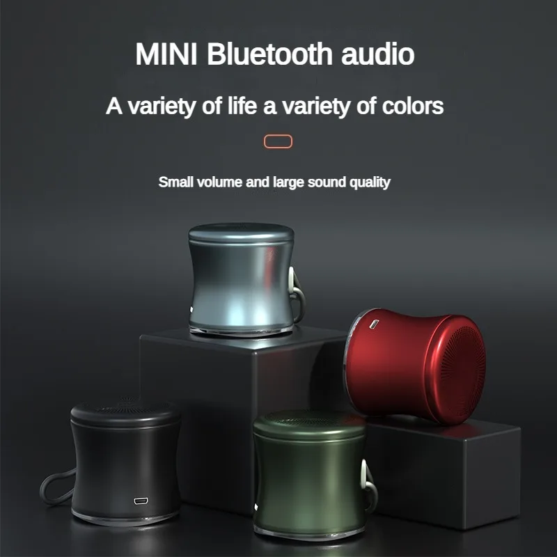 EWA A119 Bluetooth Speaker Ultra Mini Portable IPX7 Waterproof Small Steel Gun Macaron Bluetooth Audio Phone Computer Speaker