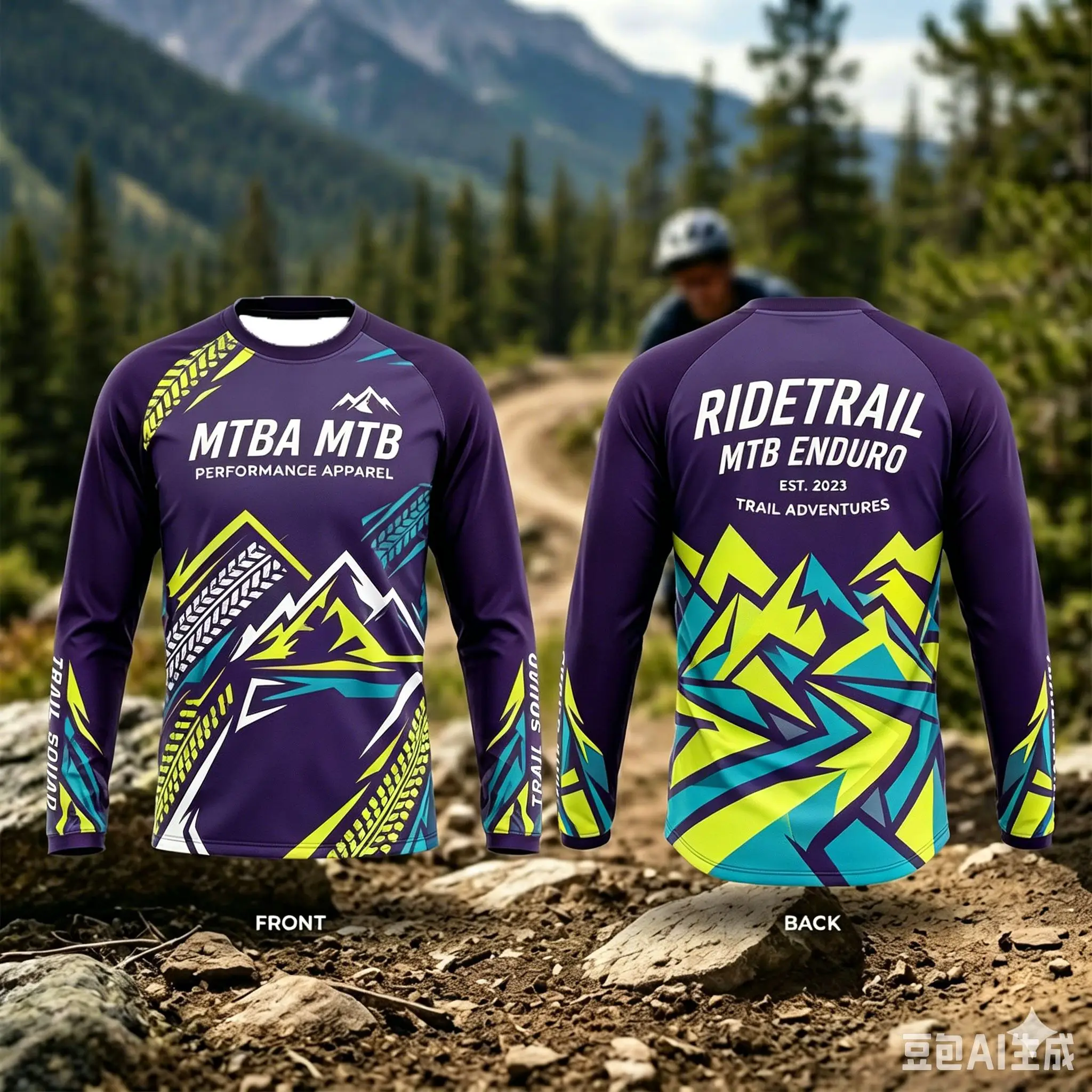2026 LANGÄRMELIGES MTB-TRIKOT FÜR MÄNNER – SCHNELLTROCKNENDES, ATMUNGSAKTIVES RENNTRIOKO MIT TRAIL-BEREITEM GRAFIKDESIGN FÜR KINDER – Detail 5