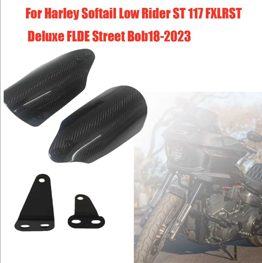 Защита руля мотоцикла подходит для Harley Softail Low Rider ST 117 FXLRST Deluxe FLDE Street Bob 18-3 лет, 100% карбон
