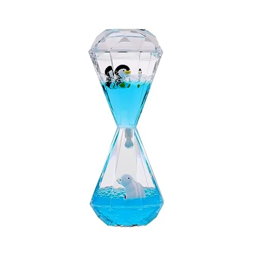 

Liquid Motion Bubbler for and Adults Hourglass Liquid Bubbler Timer for Sensory Play Fidget Toy Stress Management Desk Decor