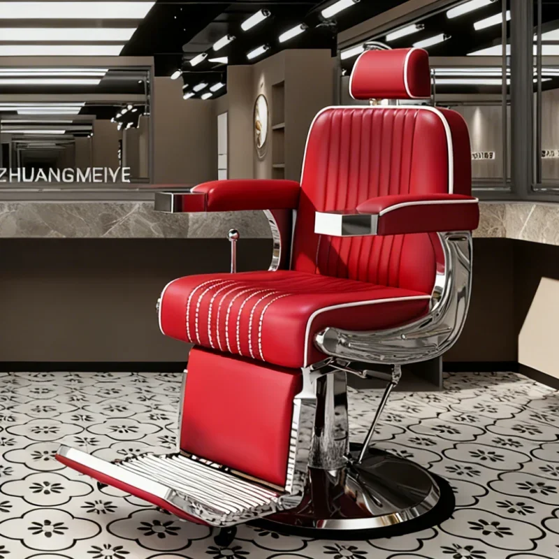 Swivel Comfortable Barber Chair Home Durable Salon Chair Light Luxury Barbershop Silla Barbero Hair Salon Furniture