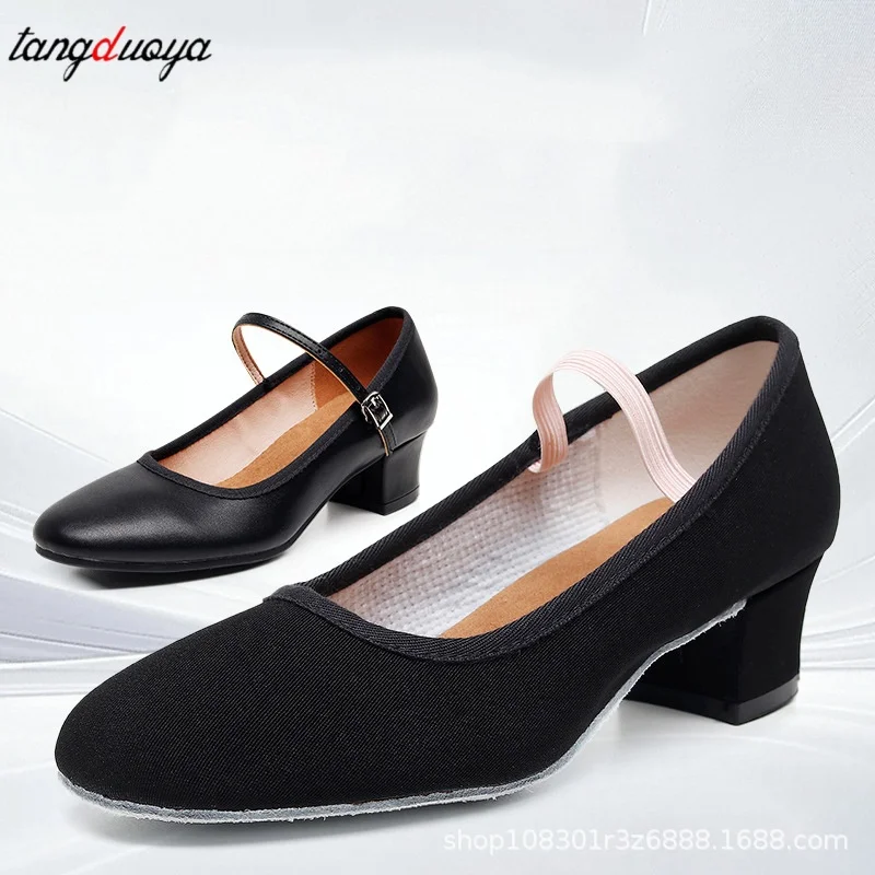 Ballet Shoes for Girls Dance Shoes for Woman Dancing Slippers Gymnastics Shoes Character Teacher Shoes High Heel Dancing Shoes