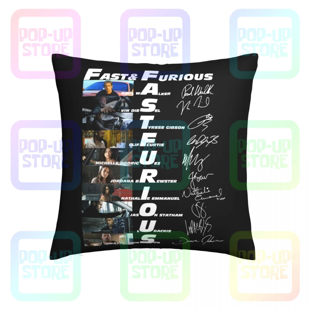 Print Fast Furious Anniversary Throw Pillow Cover Pillowcase For Room Ultra Soft Brief Style