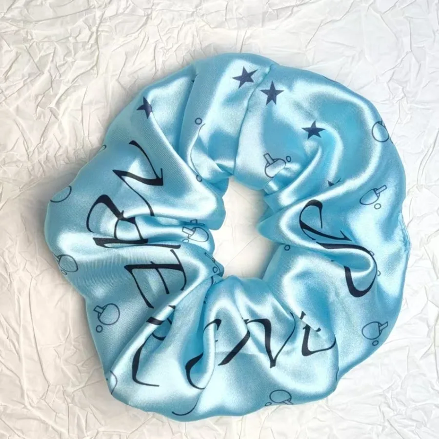 Star activities should support color Ding large intestine hair band hair band imitation silk satin square hair band to map cust - Detail 1