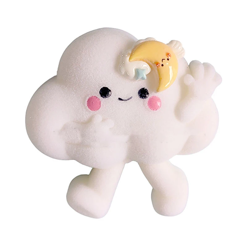 New Cloud Pinch Squeeze Slow Rebound Decompression Toys Creative Cloud Pinch Soft Glossy Flocking Stress Relief Vent Sensory Toy