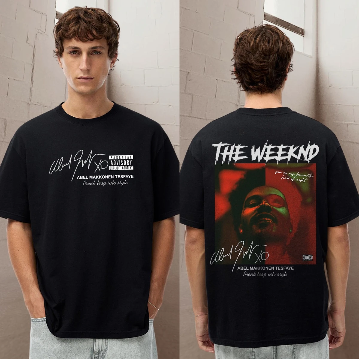 American Rapper Singer T-shirt Men Women Street Hip Hop The Weeknd