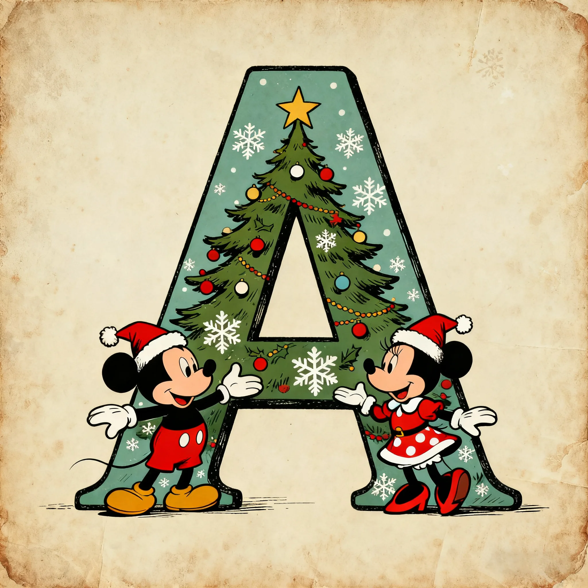 طقم طلاء ماسي لعيد الميلاد مع ملابس ميكي وميني سانتا مع شجرة مزخرفة ورقائق الثلج لديكور جدران المنزل وفن معلق