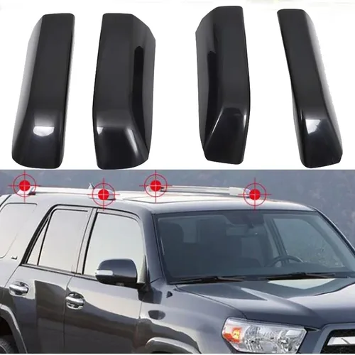Cubierta de protección de tapa final de estante de rieles de techo de coche para Toyota 4Runner 2010-1019 rieles de techo estante de pierna cubierta de pierna de estante de rieles de techo 4 Uds