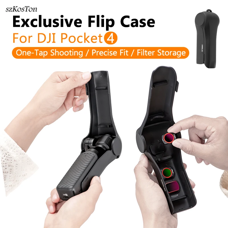 Gimbal Protective Case Flip-top Dust-proof Case with Filter 