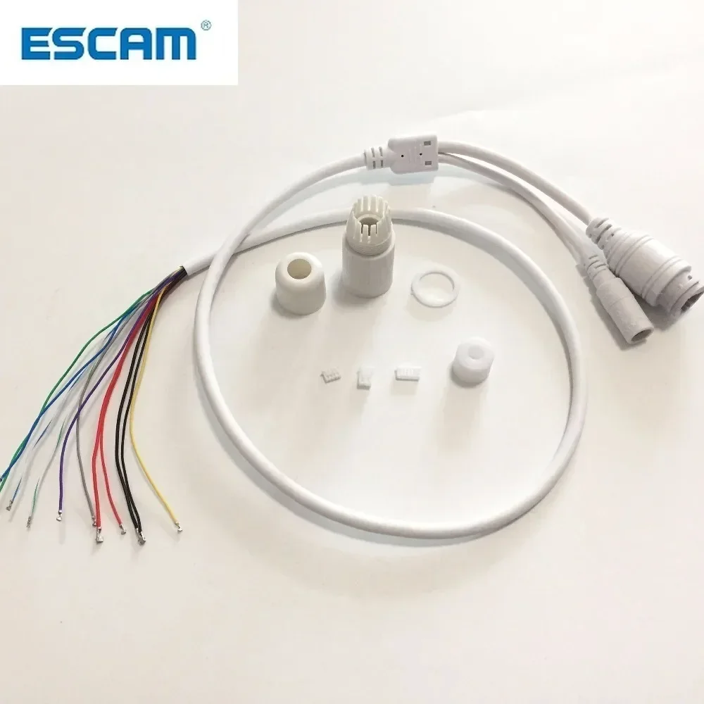 كابل POE LAN IP لوحدة لوحة كاميرا CCTV IP + موصل مقاوم للعوامل الجوية 48 poe تصنيف الكلمات الرئيسية كابل الطاقة cctv 100