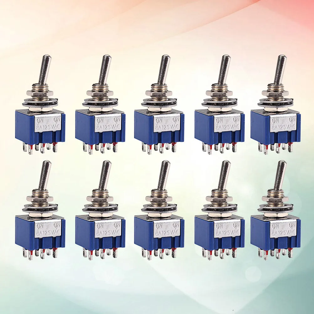 10pcs Spdt Toggle Switch 6A 125V On-On Latching 3 Terminal For Light Motor Control Electric Guitar Pickup Selector - view 5