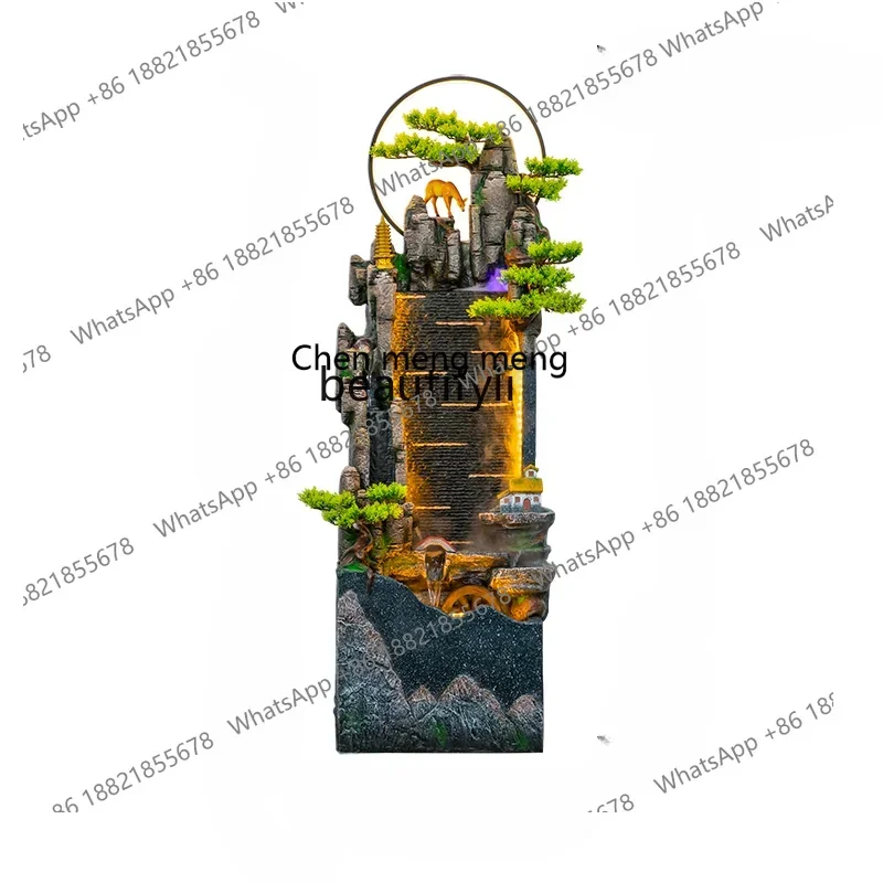 Artificial Mountain and Fountain Waterscape Living Room Balcony Office Courtyard Circulation Housewarming Fortune Decoration