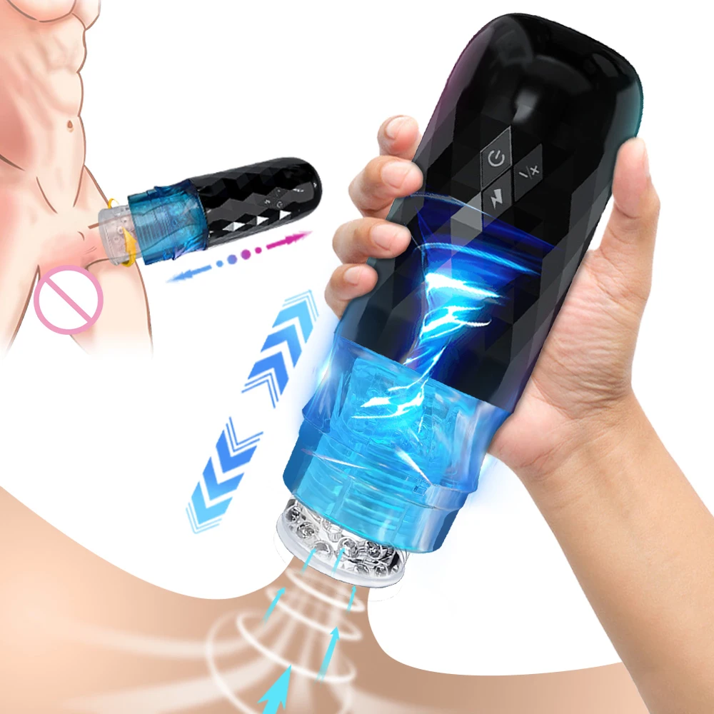 التلقائي تلسكوبي ذكر الاستمناء كأس دوران المهبل معدات الاستمناء المكبس الاستمناء لعبة الجنس الرجال الكبار لوازم